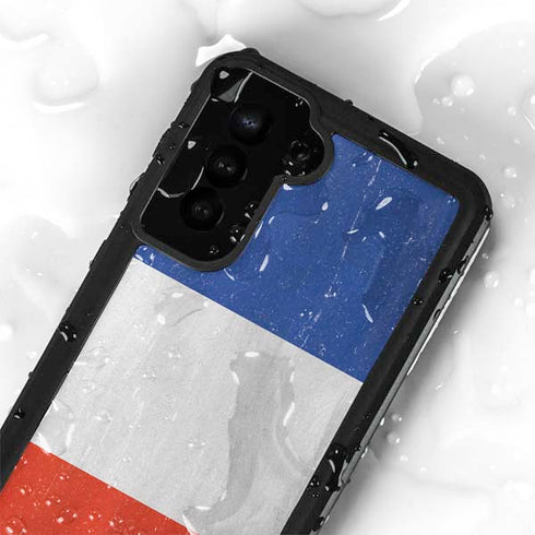 French Flag Distressed Galaxy S23 Waterproof Case